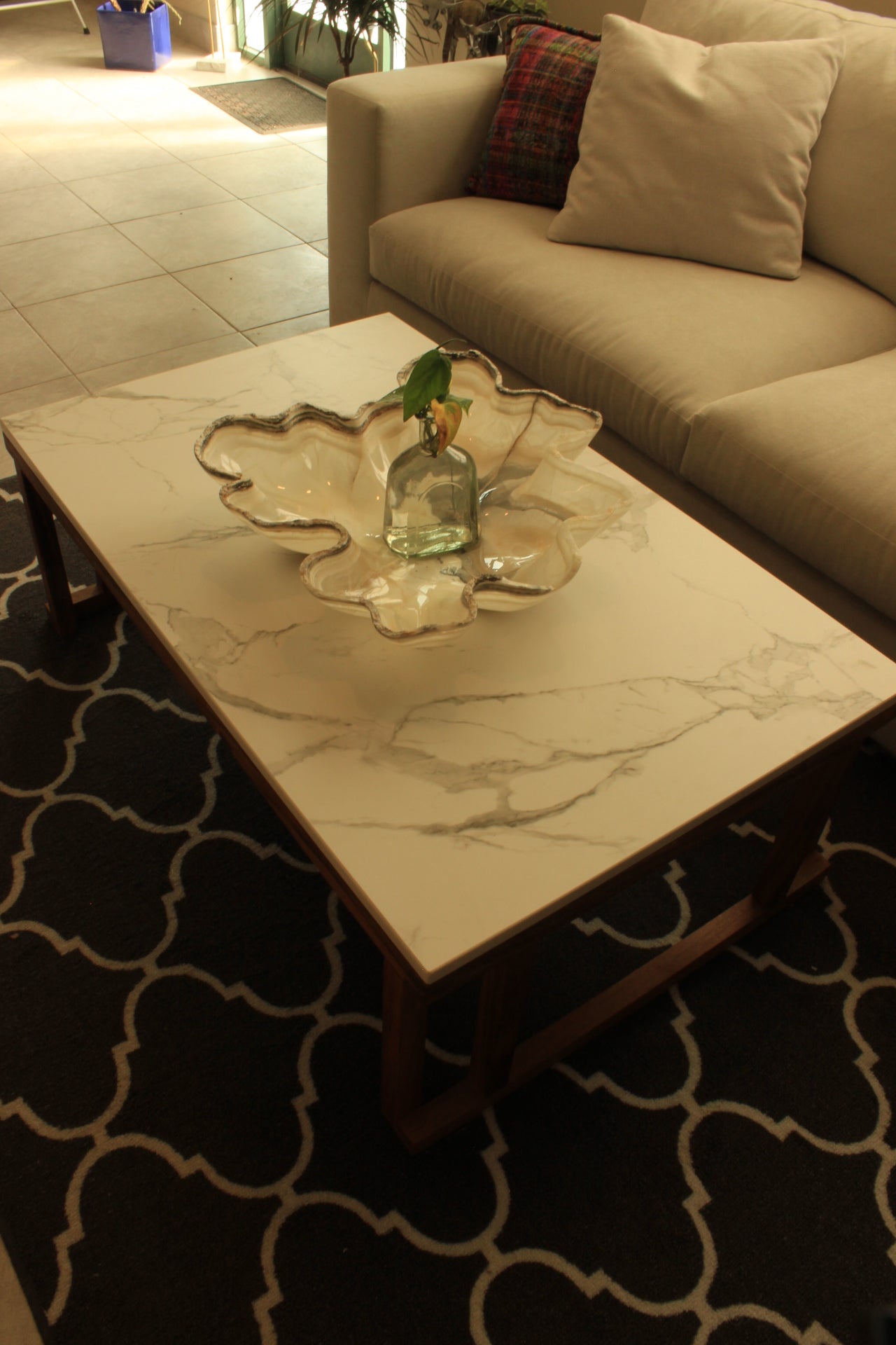 Los Cabos Coffee Table w/ Real Stone Top (In-Store Only)