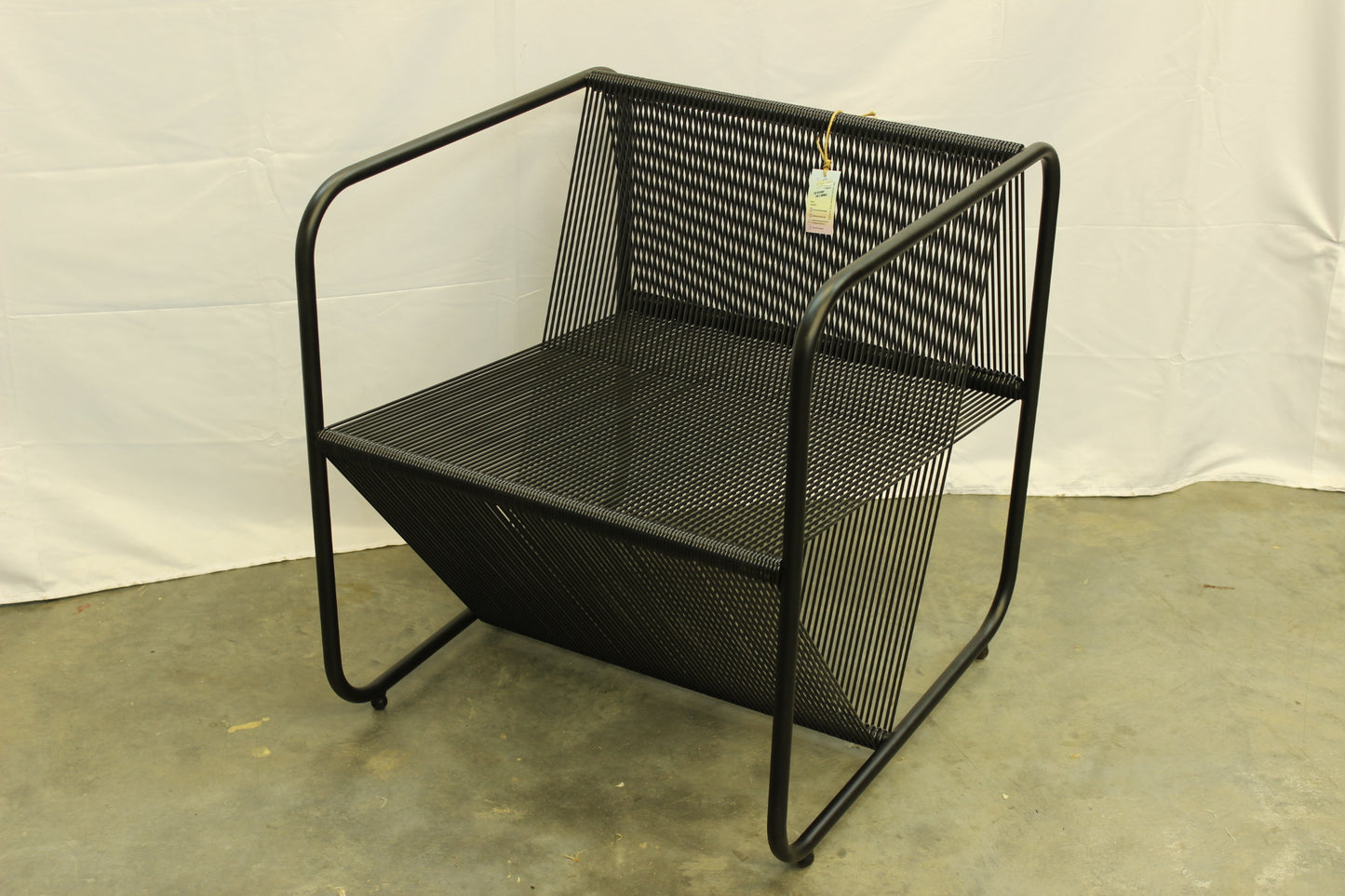 Black Cube Acapulco Chair w/ Black Frame