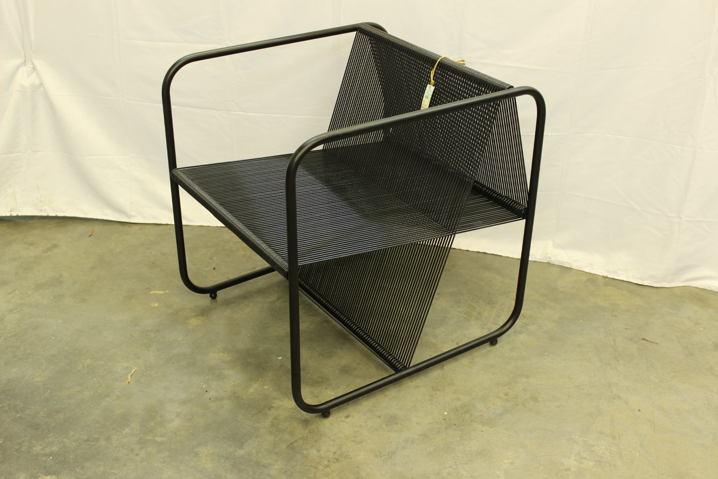 Black Cube Acapulco Chair w/ Black Frame