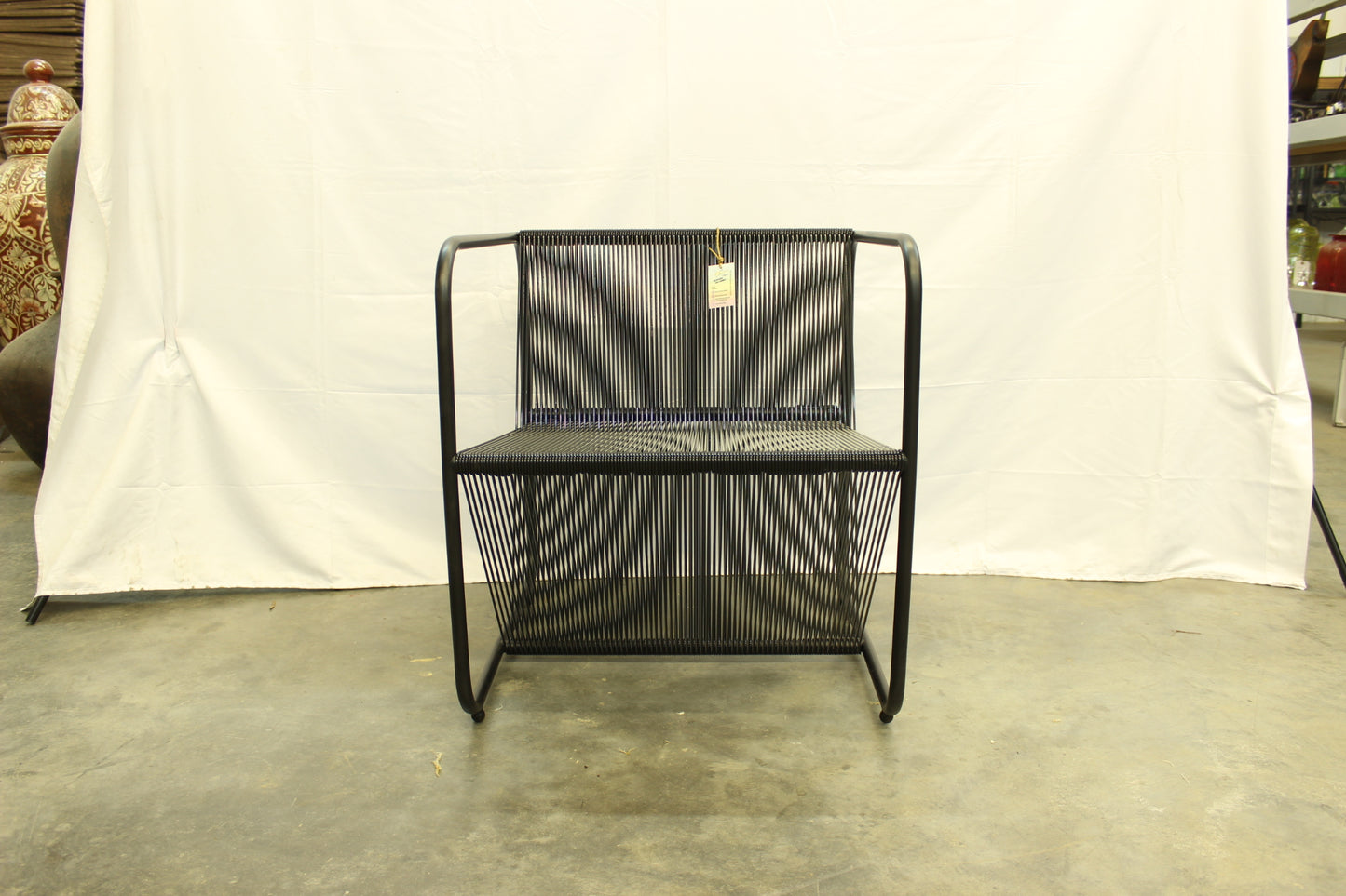 Black Cube Acapulco Chair w/ Black Frame