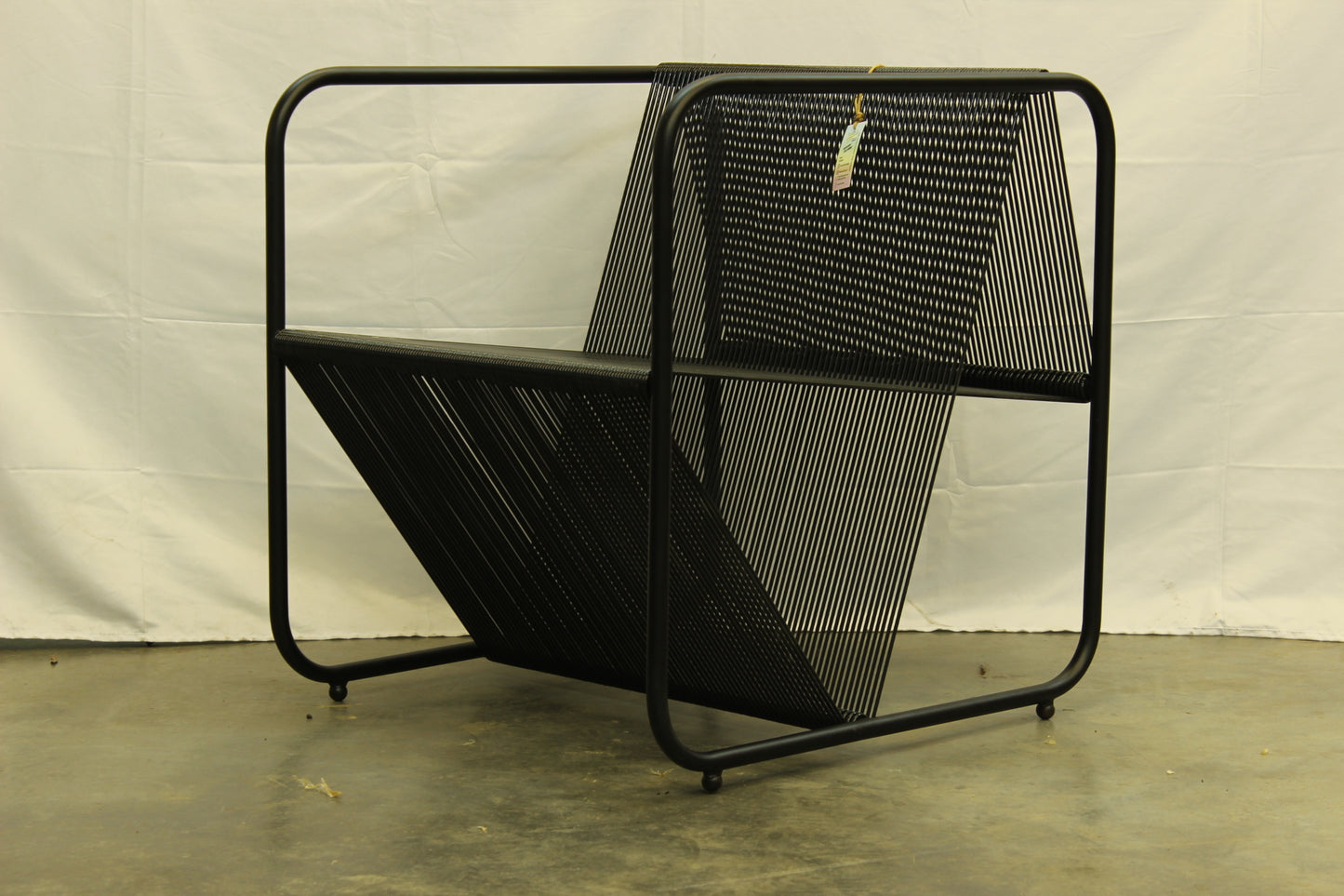 Black Cube Acapulco Chair w/ Black Frame