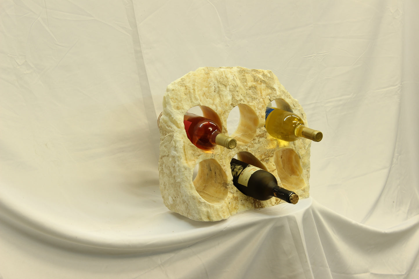 Beige Onyx Stone Wine Holder