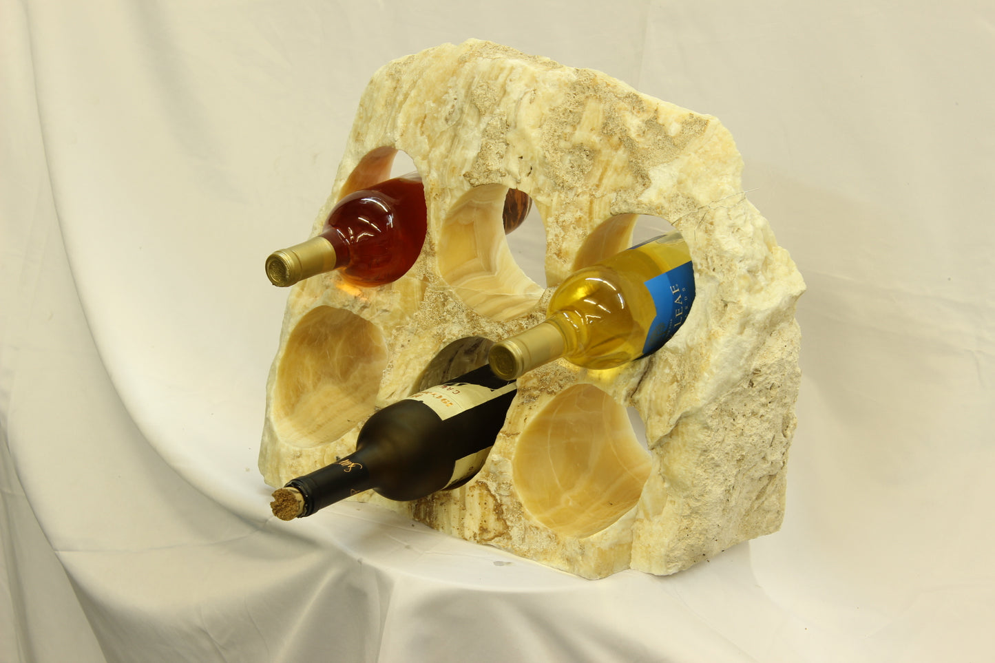 Beige Onyx Stone Wine Holder