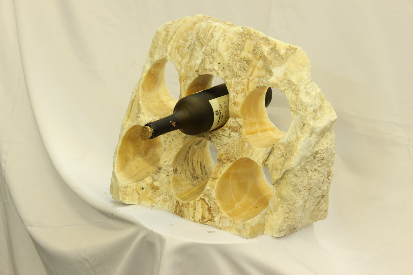 Beige Onyx Stone Wine Holder