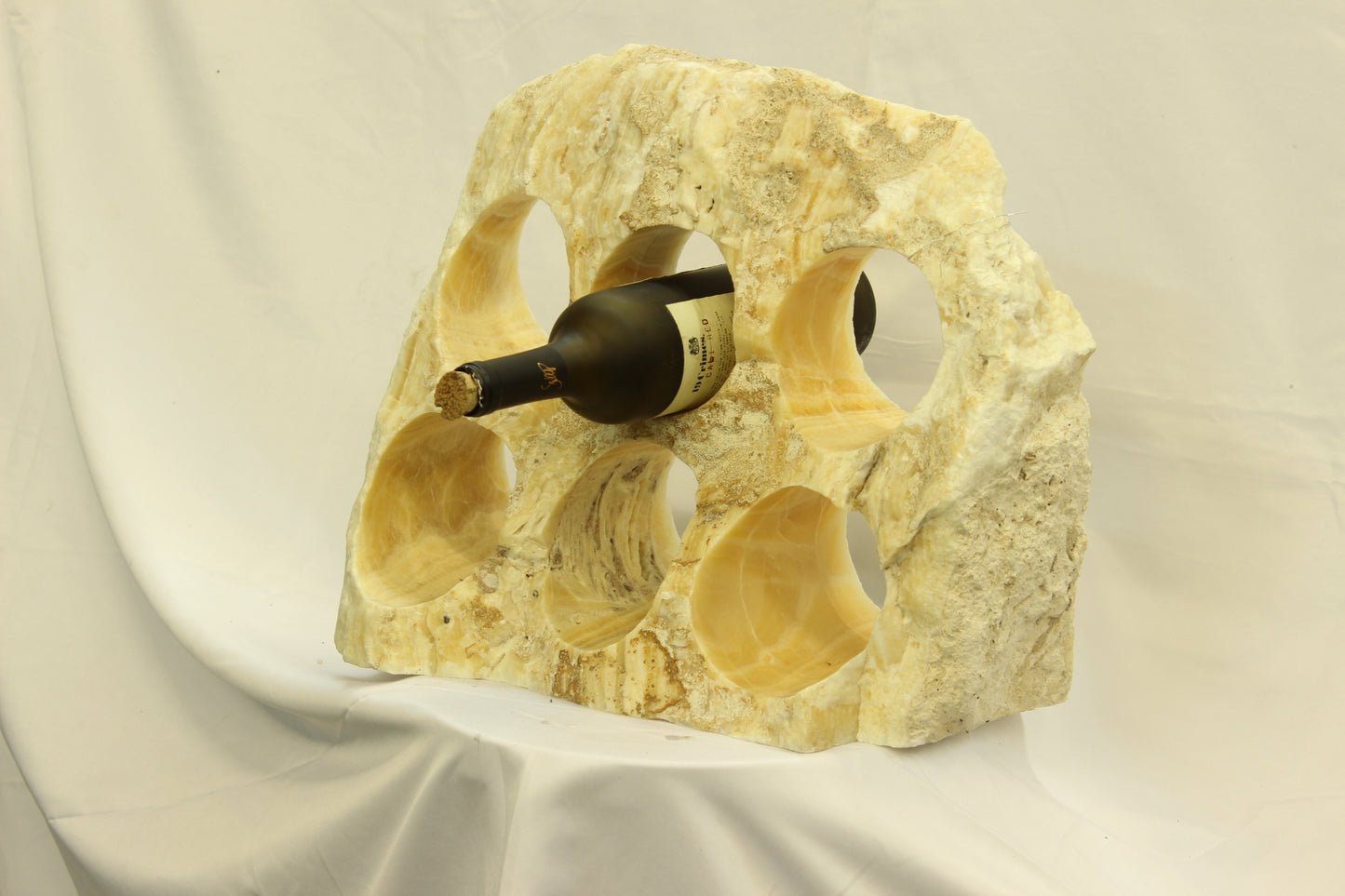 Beige Onyx Stone Wine Holder