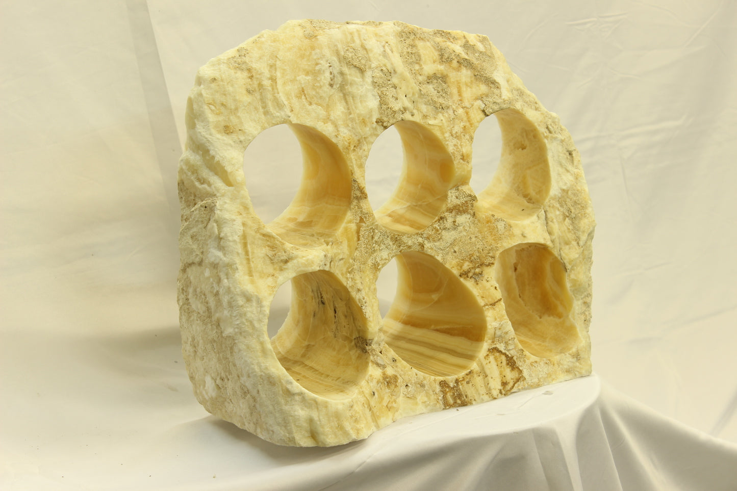 Beige Onyx Stone Wine Holder