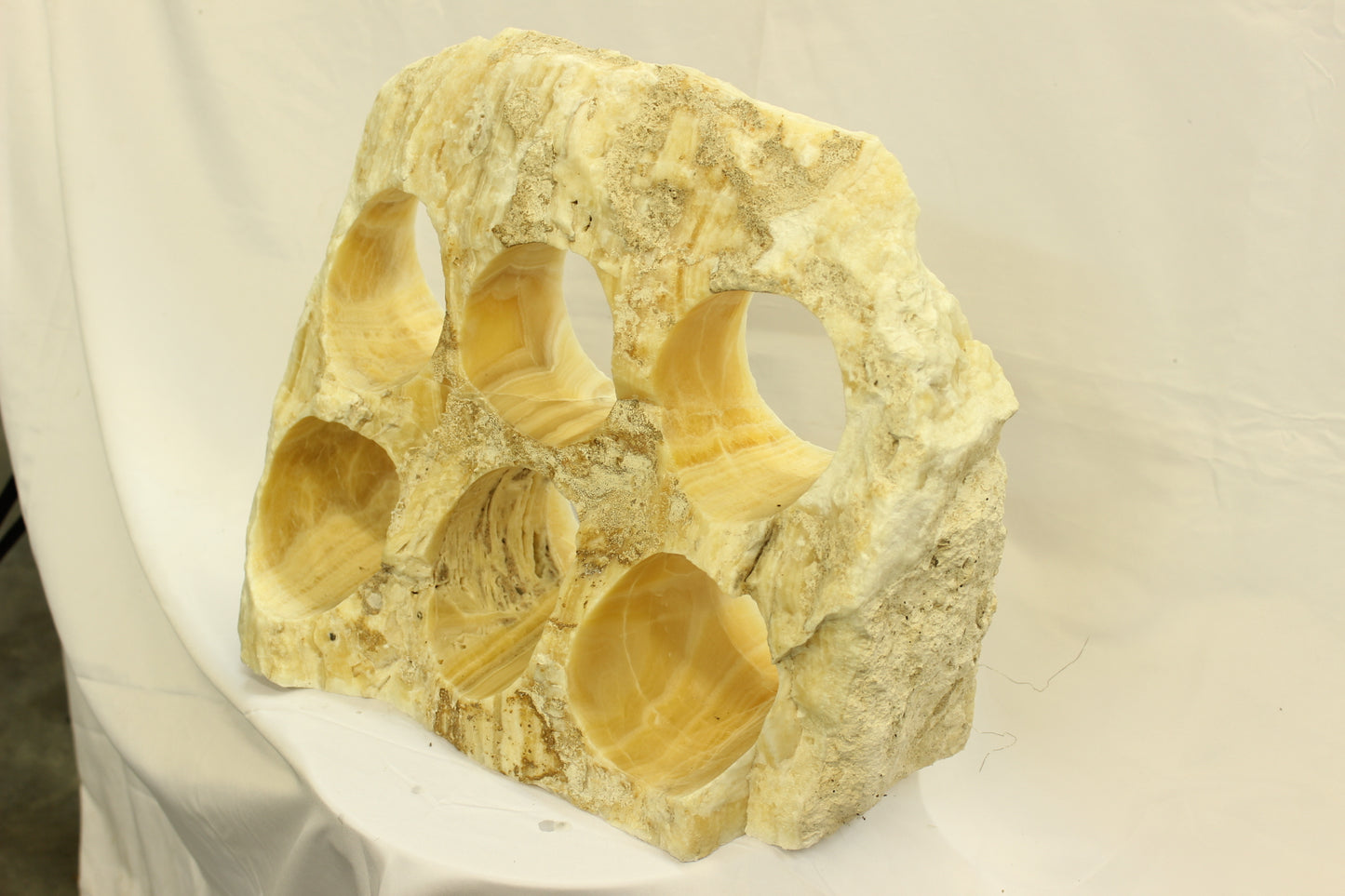 Beige Onyx Stone Wine Holder