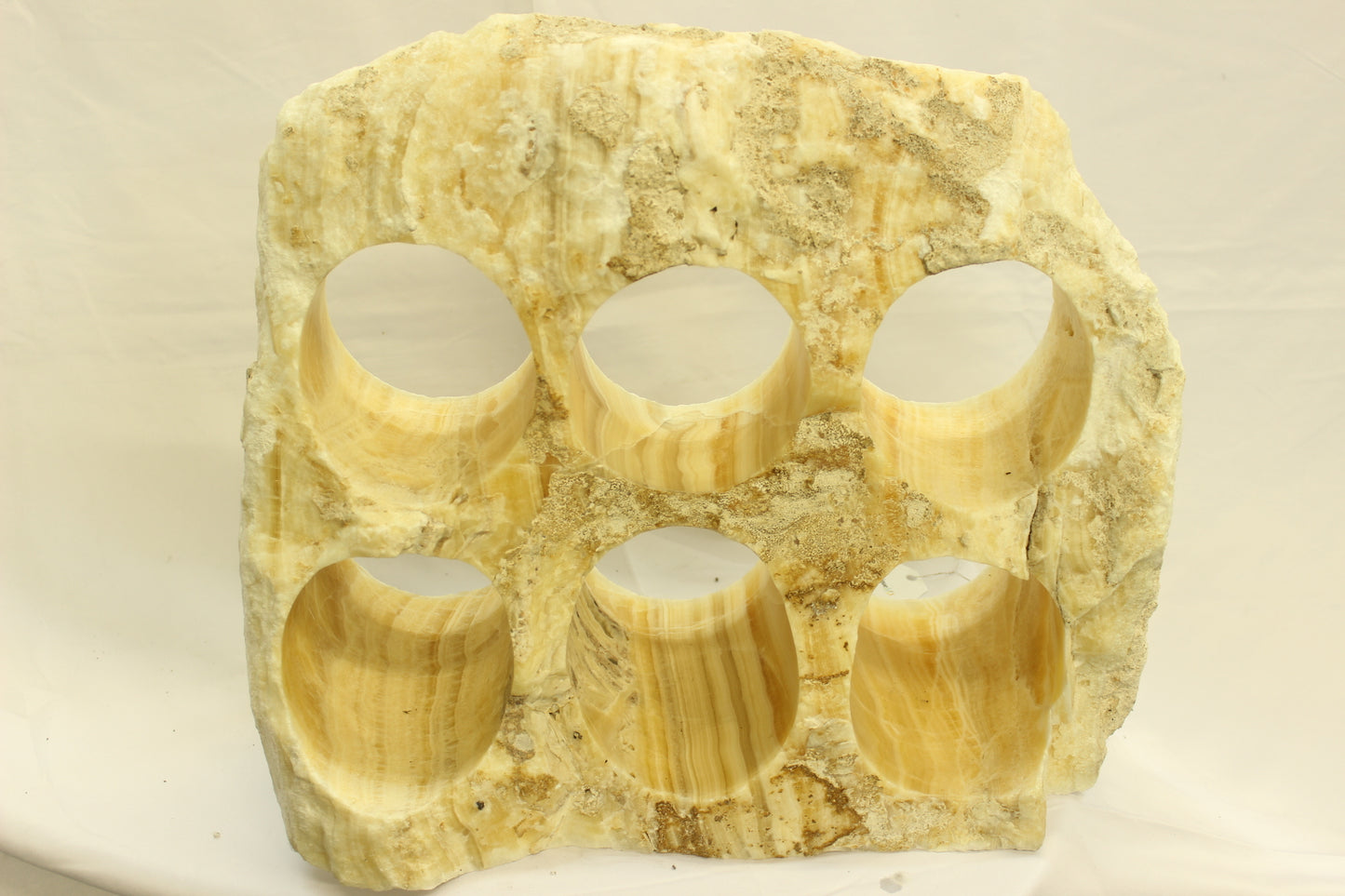 Beige Onyx Stone Wine Holder