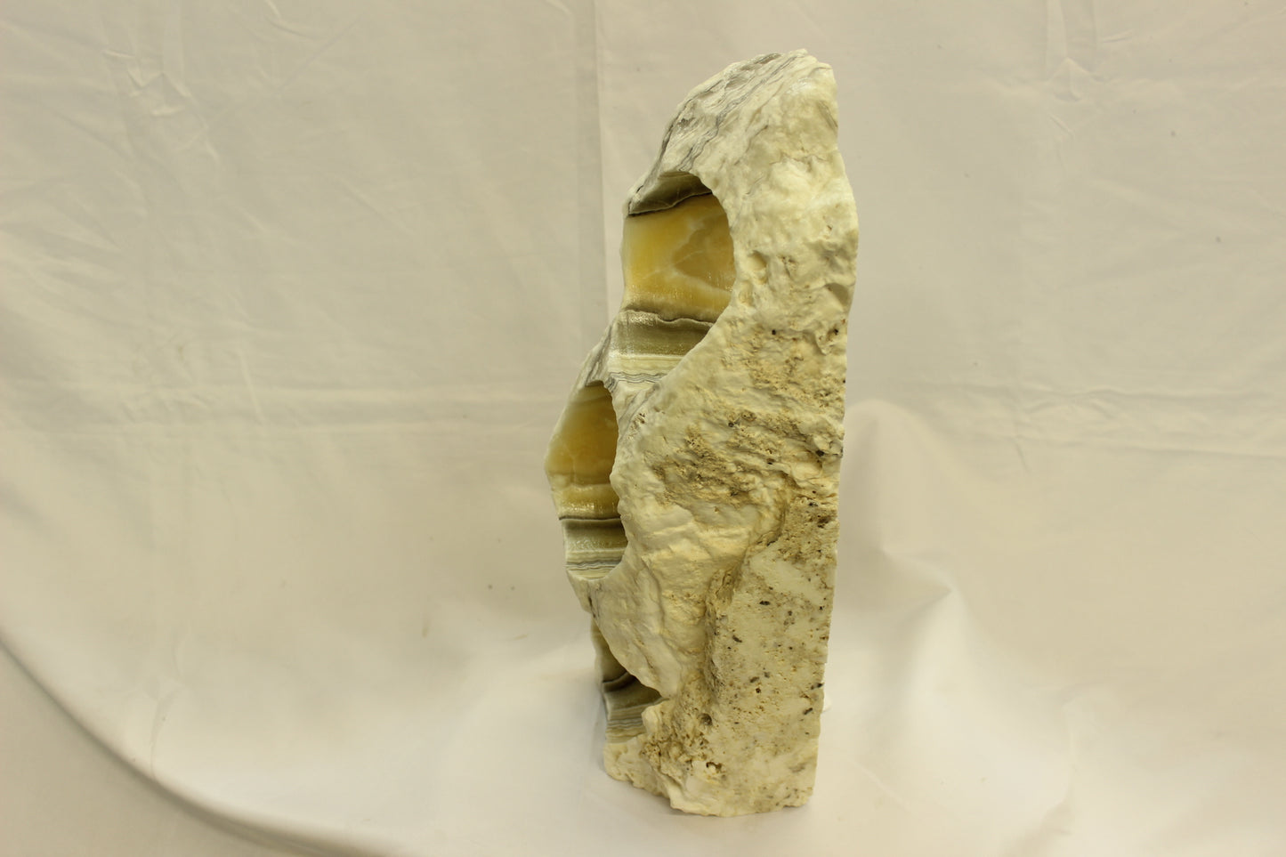 Brown & White Onyx Stone Wine Holder