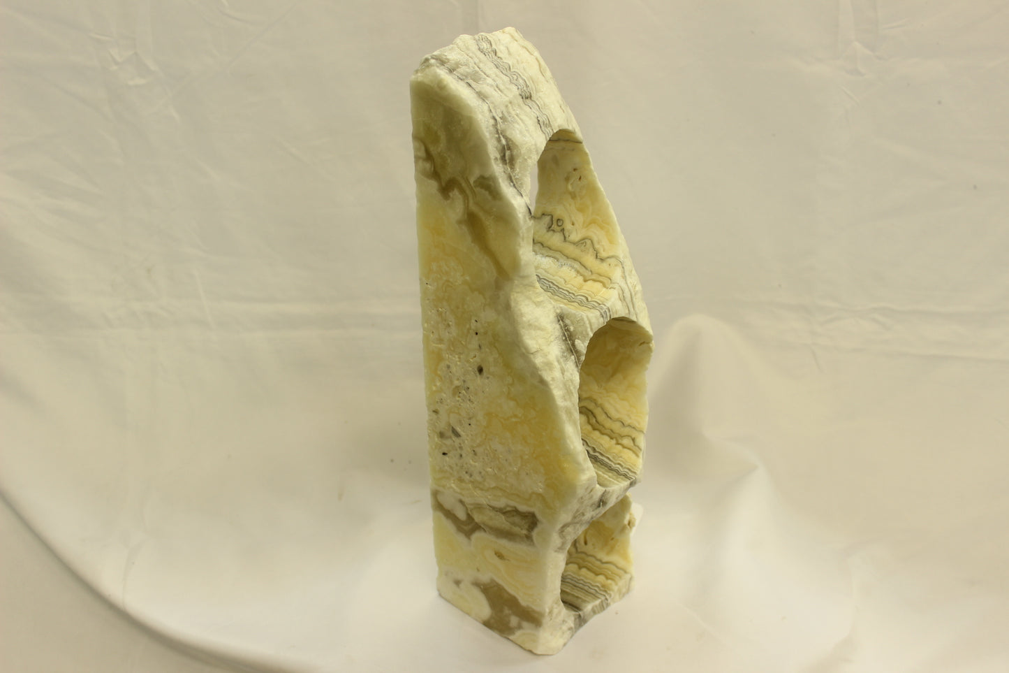 Brown & White Onyx Stone Wine Holder