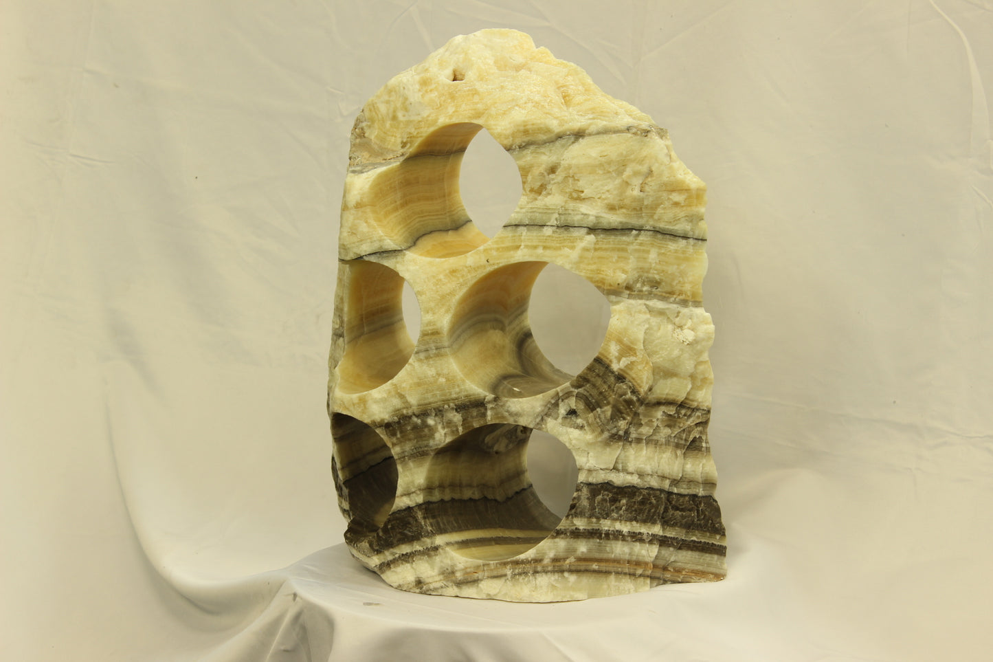 Yellow & Black Onyx Stone Wine Holder