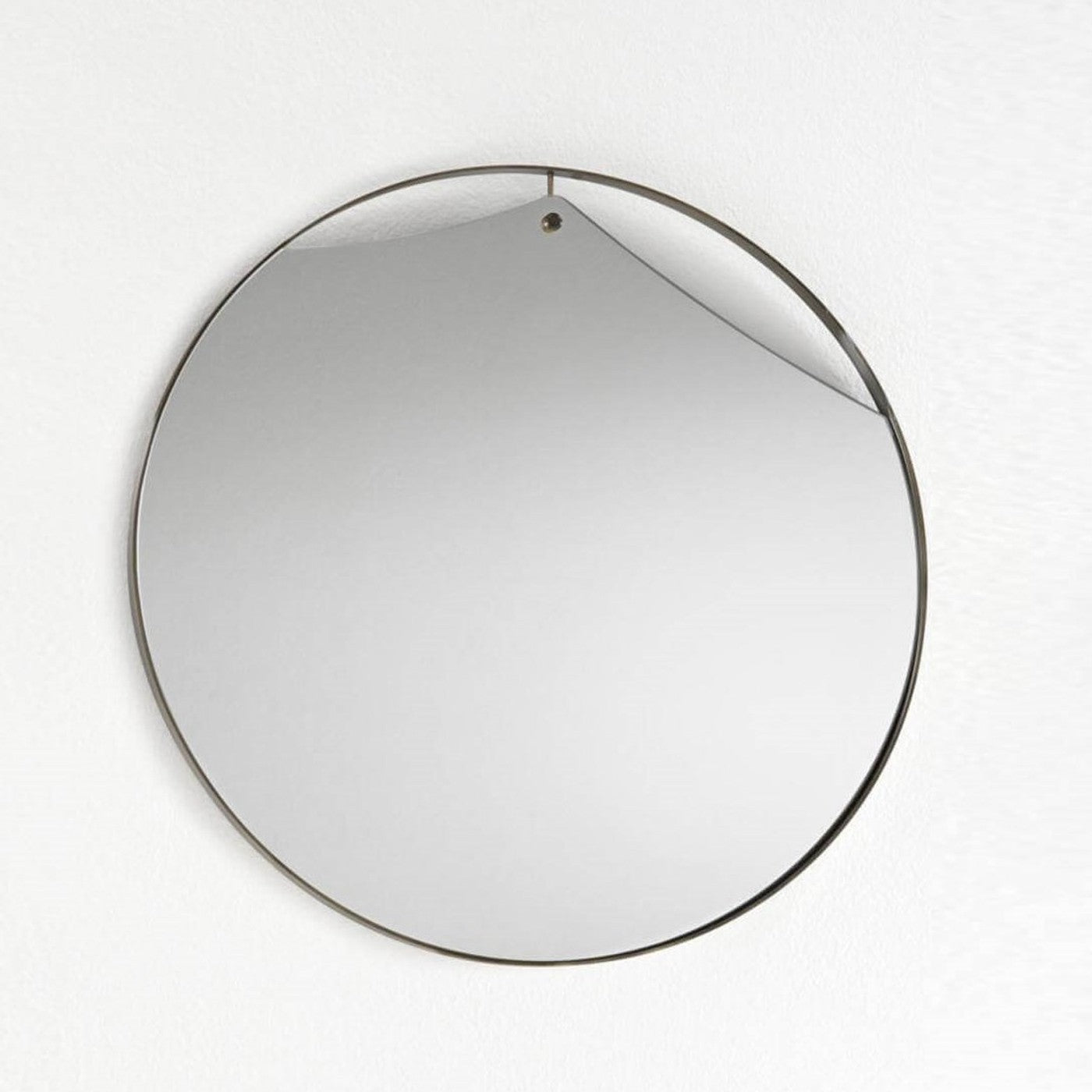 Artistic Burnished Satin Brass Hanging Wall Mirror