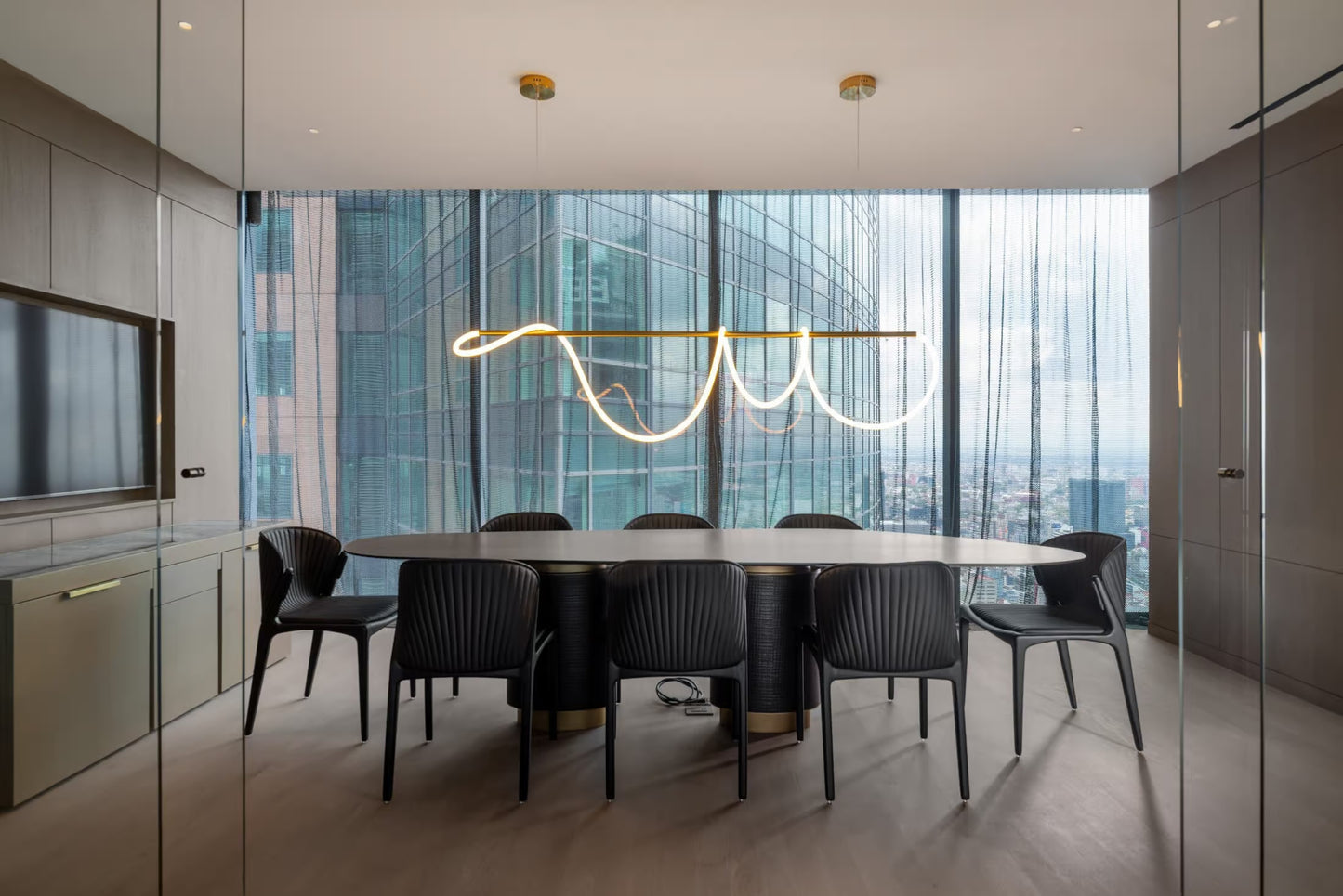 Antique Brushed Brass Suspended Pendant Lamp