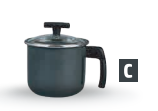 SAUCEPAN WITH GLASS LID · 18 cm (7.1 in) | 2.1 L (71.0 fl oz) · Black