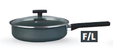 DEEP FRY PAN WITH GLASS LID · 24 cm (9.4 in) | 2.3 L (77.8 fl oz) · Black