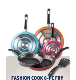 FASHION COOK 6-PC FRY PAN SET · Multicolor
