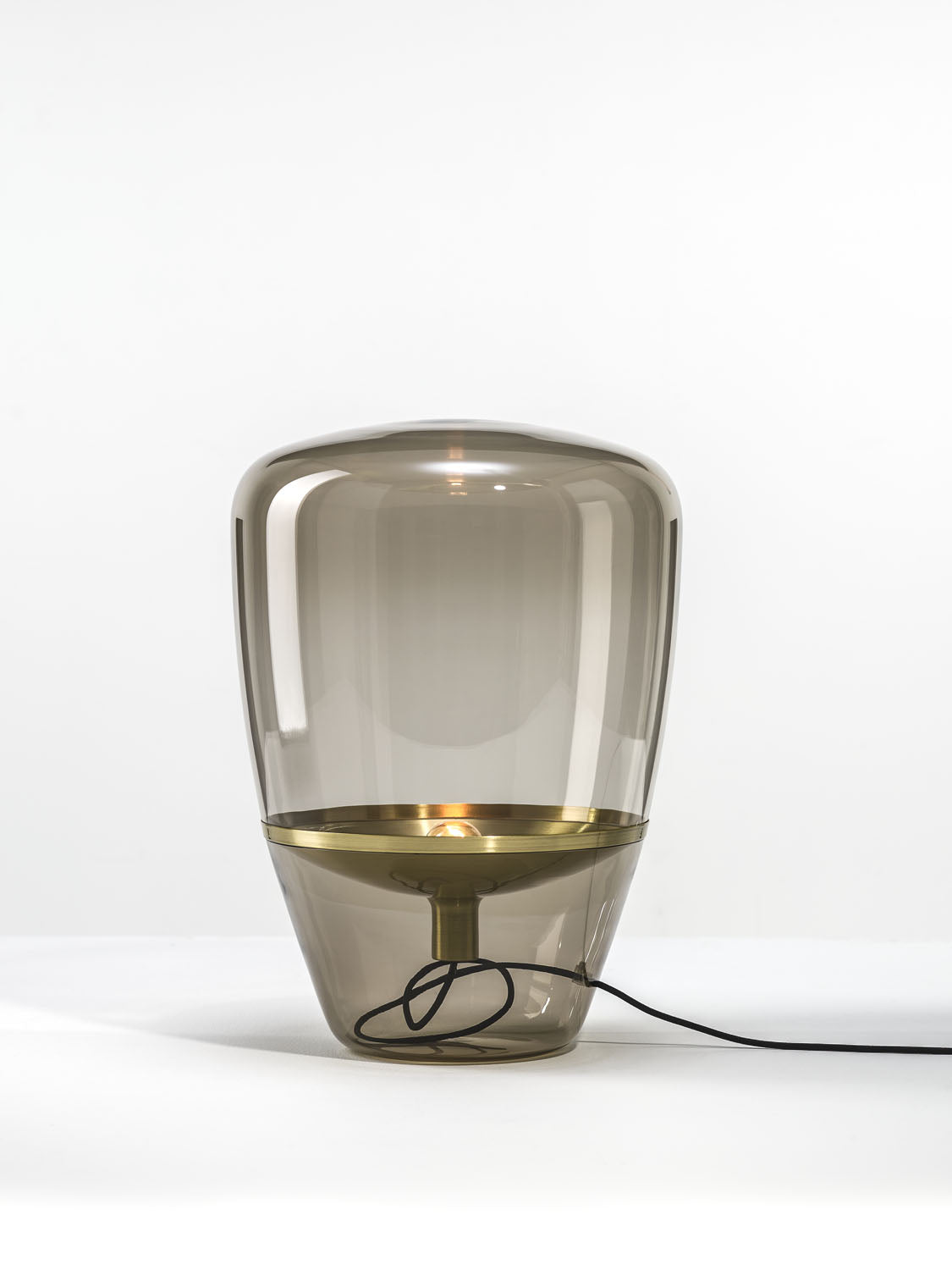 Glass Balloon Lamp- Smoked Copper