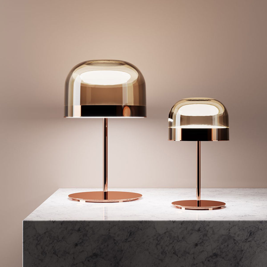 Modern Polished Copper Table Lamp