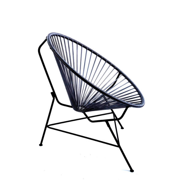 Black Flower Acapulco Chair