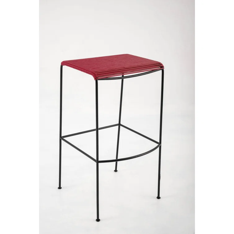 Tall Red Acapulco Monolith Stool