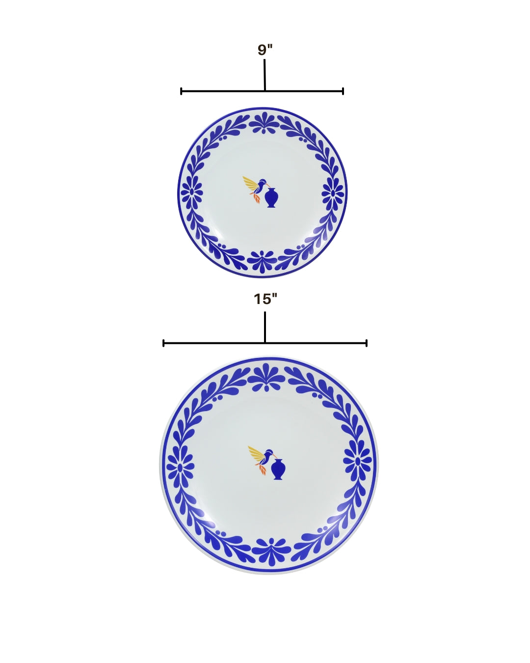 Colibri Collection – Coffee & Dessert | Plate & Mug Set | 4-Piece