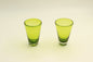 Medium Olive Green Blown Glass Set