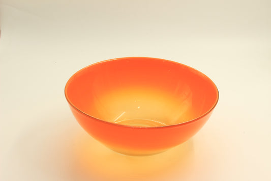 Orange Blown Glass Bowl