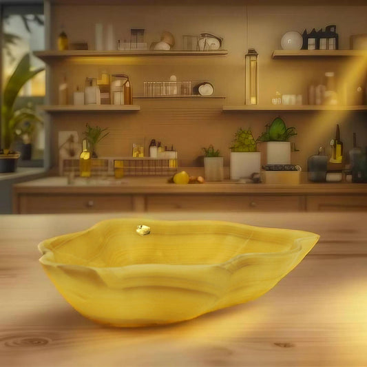 Yellow Sahara Onyx Centerpiece