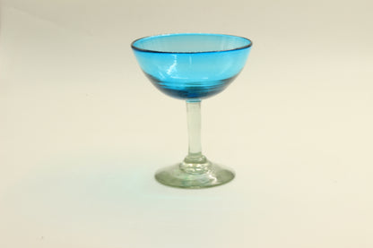 Blown Glass Aqua Glass Set