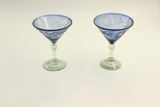 Purple Blown Glass Set