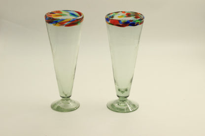 Beer Multicolor Blown Glass Set