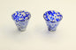 Blue And White Blown Glass Set