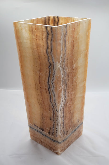 Honey Amber Closed Decorative Onyx Lamp