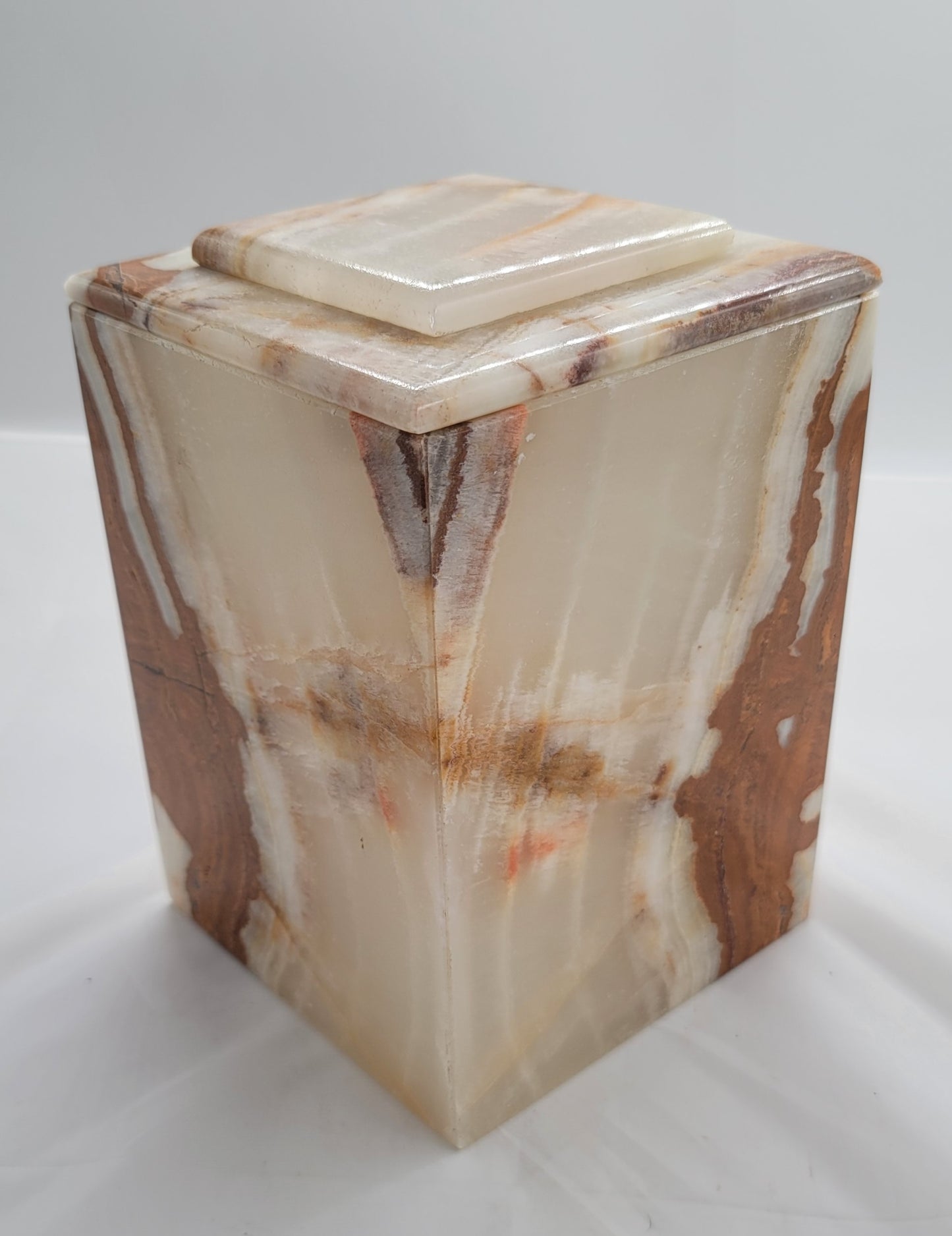 Beige Large Onyx Ash Container