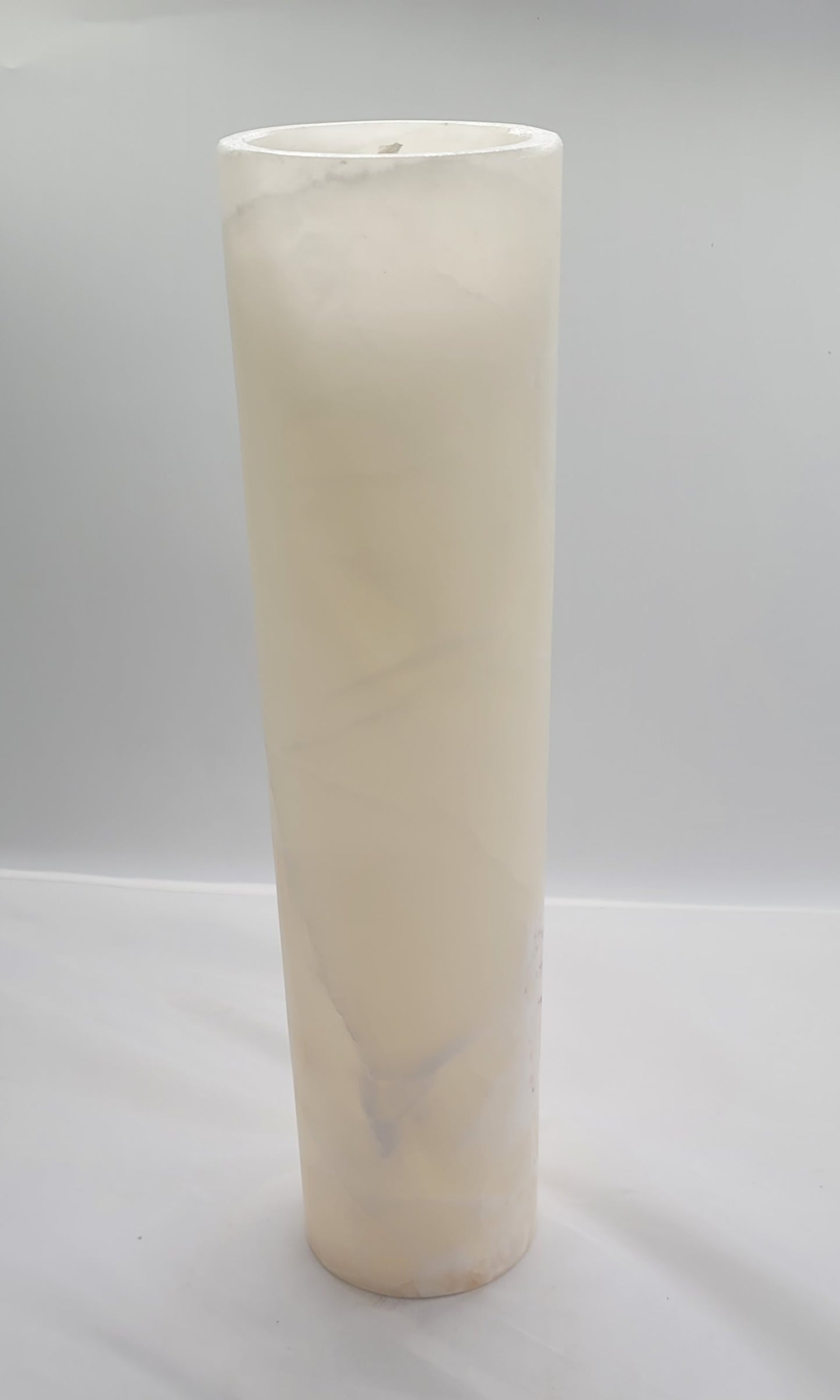 White Large Onyx Flower Vase