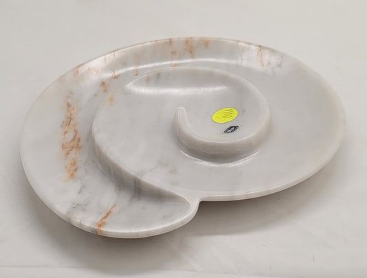 White Spiral Decorative Onyx Tray