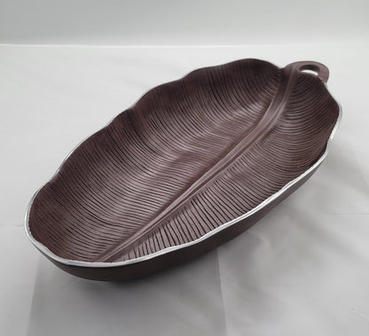 Brown Large Pewter Centerpiece