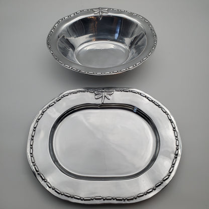 2pc Dragonfly Serving Bowl & Tray