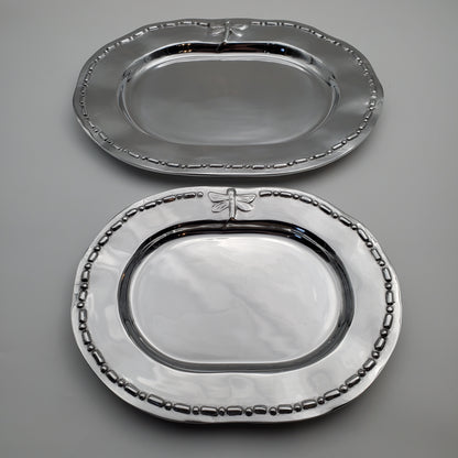 2pc Dragonfly Serving Tray Set