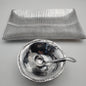 3pc Modern Design Tray Set w/ Dragonfly Bowl and Ladle