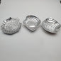 3pc Seashell Pewter Tray Set