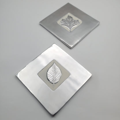 2pc Leaf Pot Holder Tray Set
