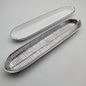 2pc Canoe Bread Tray White/Silver