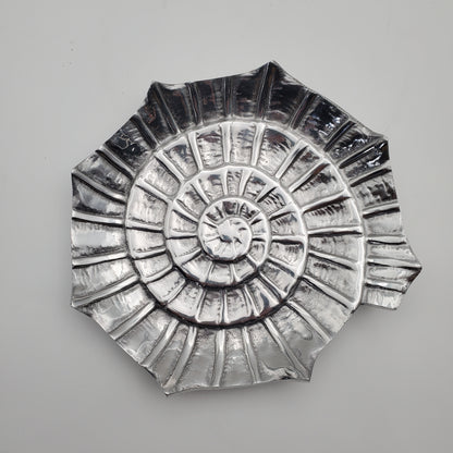 3pc Seashell Pewter Tray Set
