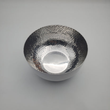 Silver & White Pewter 2pc Salad Bowl Set