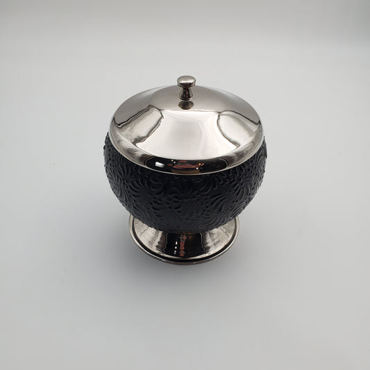 Ceramic & Pewter Metal Candy Bowl