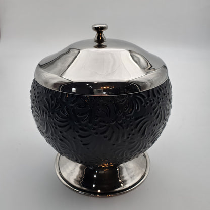 Ceramic & Pewter Metal Candy Bowl