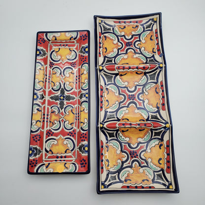 2pc Talavera Serving Tray Set