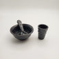 3pc Matching Talavera Set w/ Salsa Dish, Spoon and Tequilero