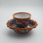 Brown/ White Talavera Mini Flower Pot